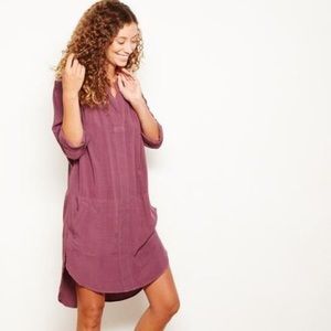 The Odells Hi-Lo Dress in Mulberry